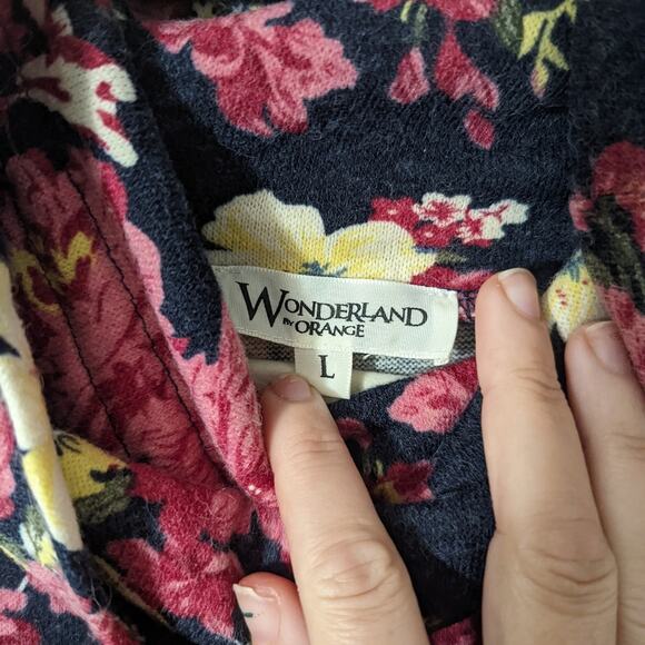 Wonderland Cowl Neck Floral Sweater - Picture 2 of 3